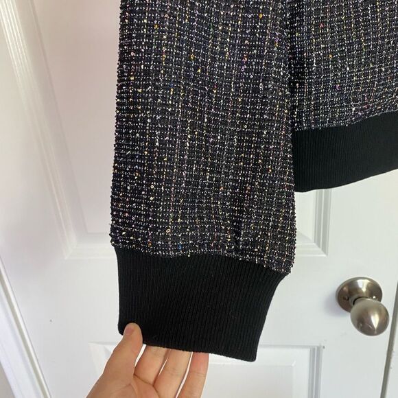 Torrid Bomber Jacket Black Color & multi colored thread accent NWT size 4X - Picture 11 of 14